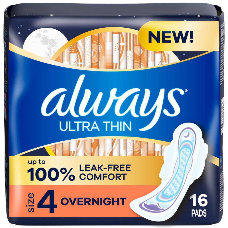 Always Ultra Thin-Wing 16ct Size #4-OverNight 12/cs