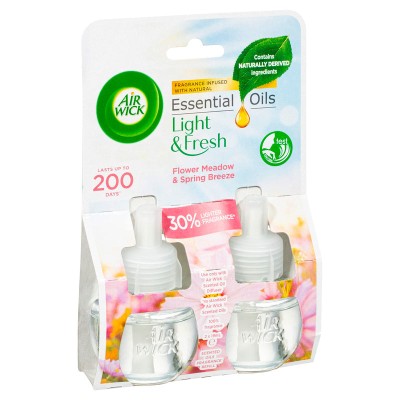 2ct Air Wick Refill 19ml-Flower Meadow & Spring Breeze 5/cs