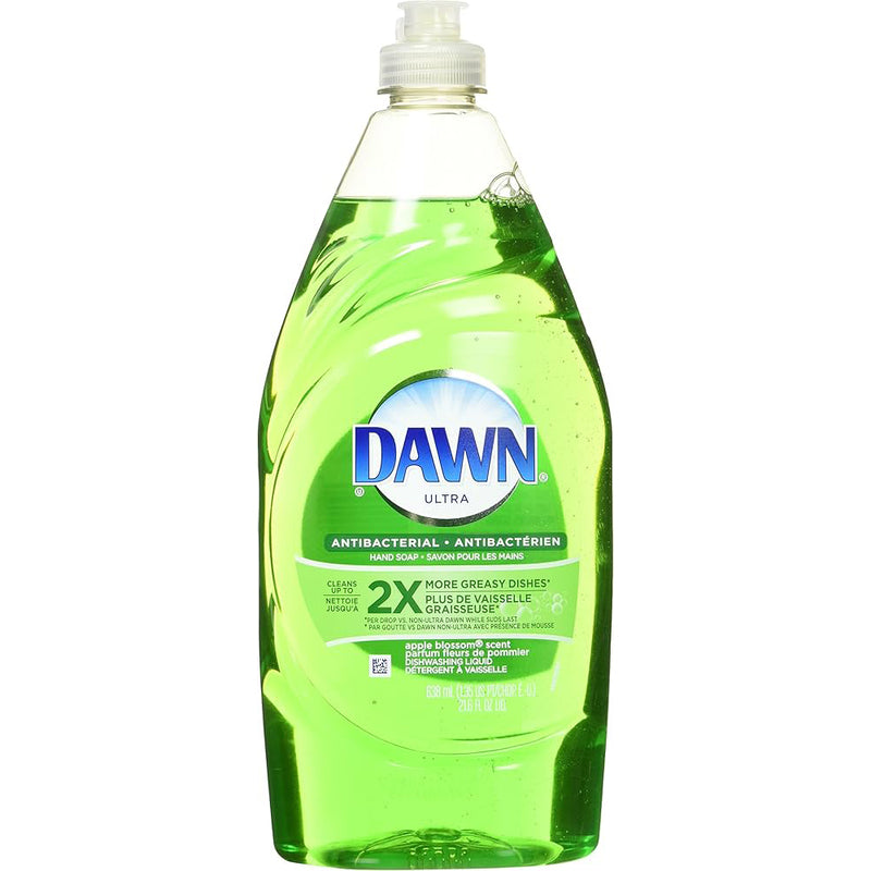 Dawn Ultra Dish Liquid 21.6oz-Antibacterial Green Apple 10/cs