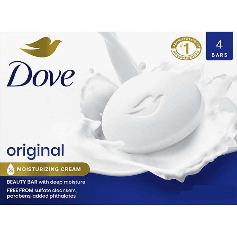 Dove Baby Care Bar Soap 90g(3.52oz) 4ct-Fragrance Free Moisture (12/cs)