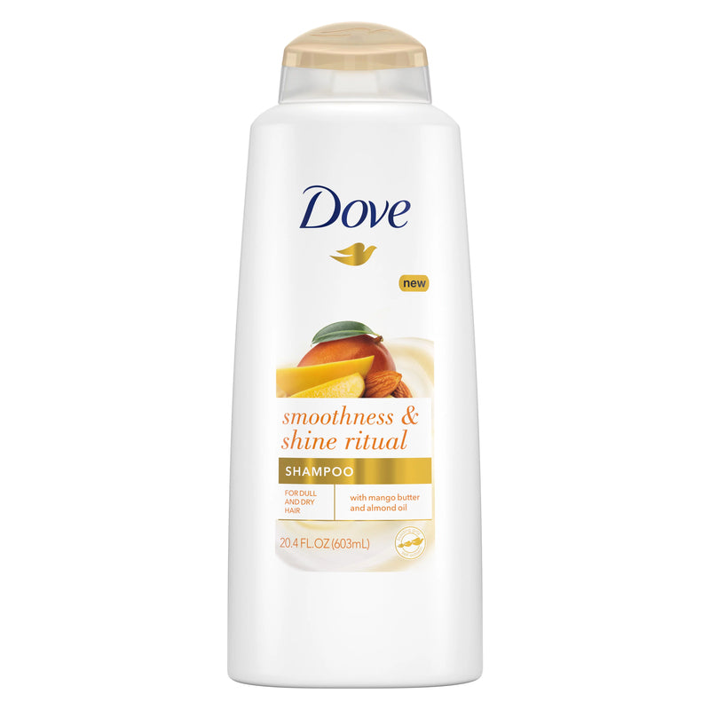 Dove Shampoo 20.4oz Smoothness & Shine Ritual-Mango Butter & Almond Oil 4/cs