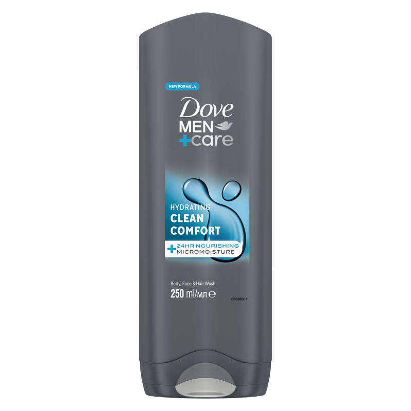 Dove Face and Body Wash For Men 400ml- Clean Comfort 12/cs