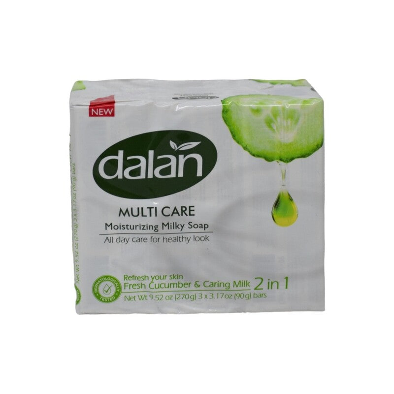 Dalan Bar Soap 3ct - Green tea & Cucumber Milk; 24/cs