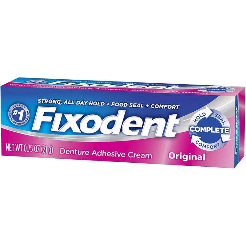 Fixodent Denture Adhesive Cream 0.75oz-Original 24/cs
