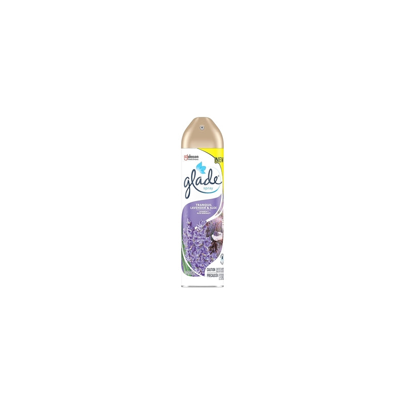 Glade Air Freshner 8.3oz Compressed Gas Aerosol-Tranquil Lavender & Aloe 6/cs