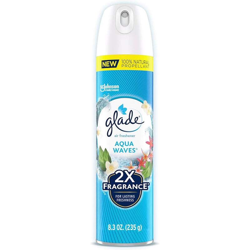 Glade Air Freshner 8.3oz Compressed Aerosol- Aqua Waves 6/cs