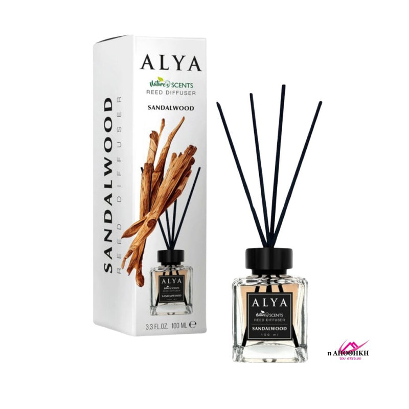 ALYA Essential Oil Air Freshener W/Sticks 3.3oz -Sandal Wood 12/cs