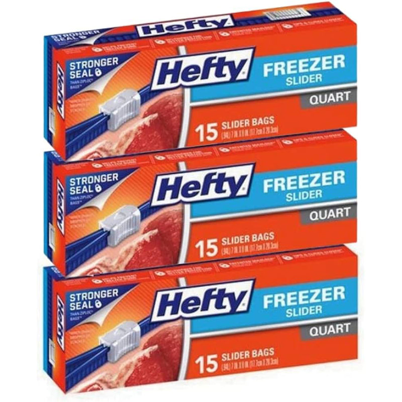 15CT Cavalier FREEZER & STORAGE Slider Bags Quart 24/cs