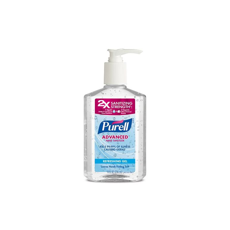 Purell Hand Sanitizer Reg 8 oz -Advanced Natural 12/cs
