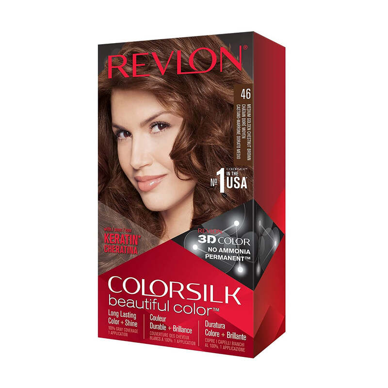 Revlon ColorSilk -Medium Golden Chestnut Brown(#46) 12/cs