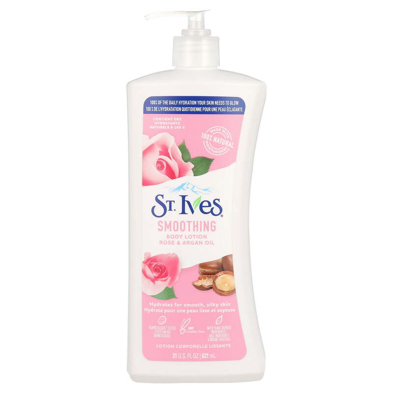 St.Ives Smoothing Body Lotion 21oz - Rose & Argan Oil 4/cs