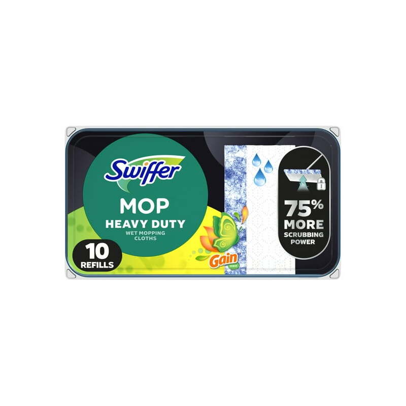 Swiffer Heavy Duty Wet Mopping Refill Pad 10ct-Gain 6/cs