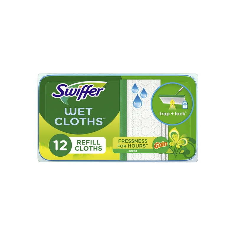 Swiffer Wet Mopping Refill Pad 12ct-Gain Scent 6/cs