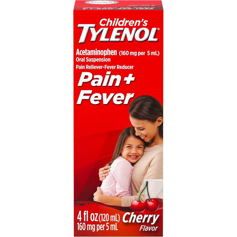 Tylenol Child Suspension Fever Reducer/Pain Reliever 4ozDye-Free-Cherry**6/36/cs