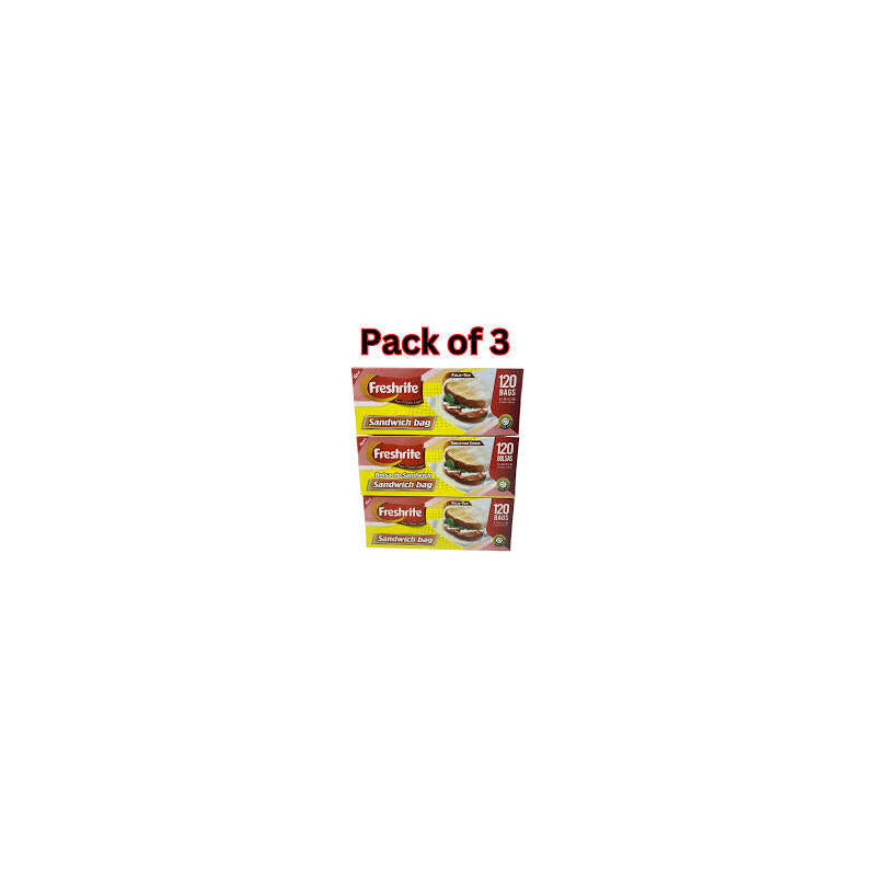 Freshrite Sandwich Fold-Top Bags 6.25'x5.5' 120CT; 24/cs
