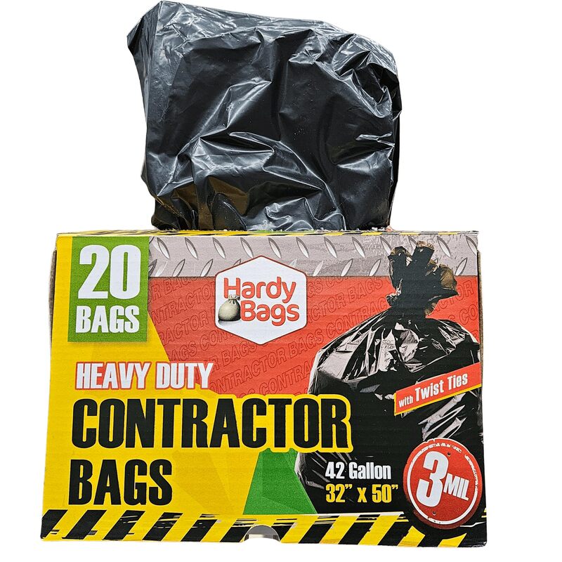 Hardy Bags 42G 10ct Contractor Clean -Up Bags Roll 12/cs