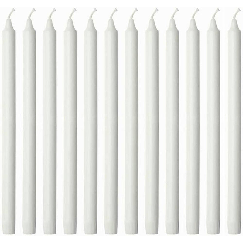 Wick Wax Household Candles 4' Stick 10ct - White 24/cs