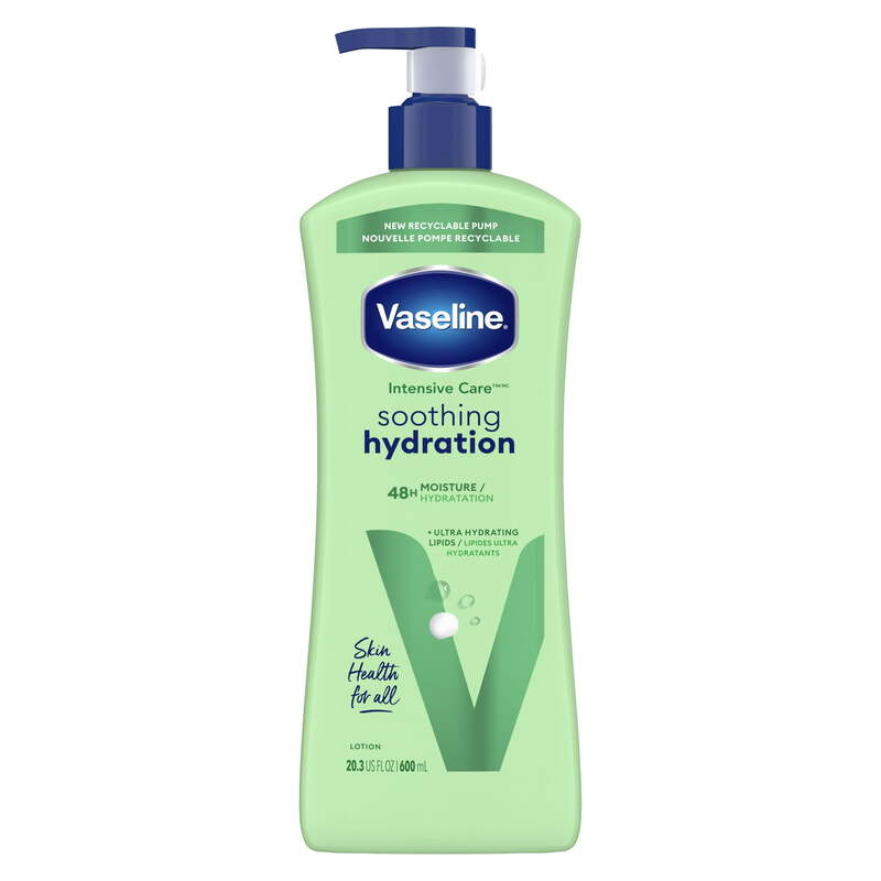 Vaseline Intensive Lotion 20.3oz (600ml)- Aloe Soothing Hydration 12/cs