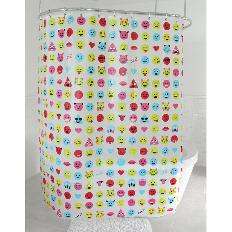 WEE'S Shower Liner W C-Hooks 70X72" Peva Printed-Asstd Prints 24/72/cs