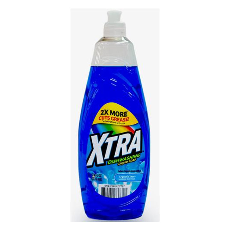 Xtra Dish Liquid 24oz Plus Oxi Clean-Crystal Clean 12/cs