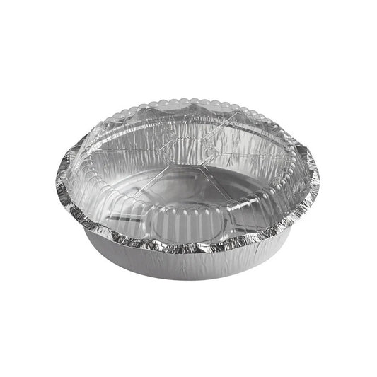 7"Aluminum Pan w/Dome lid 4ct; 48/cs