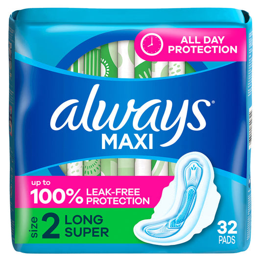 Always Maxi F-Wing 18ct Size#2-Long Super 8/cs
