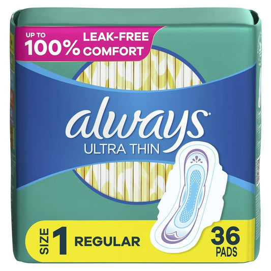 Always Ultra Thin Day Time W/Wing 36ct Size#1-Regular 6/cs