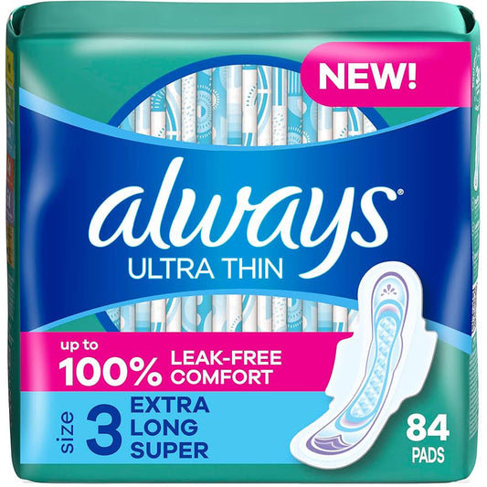 Always Ultra Thin F-Wing 38ct Size#3-Extra Long Super 3/cs