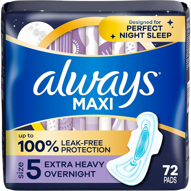 Always Maxi F-Wing 20ct-OverNight Extra Heavy Flow #5 6/cs