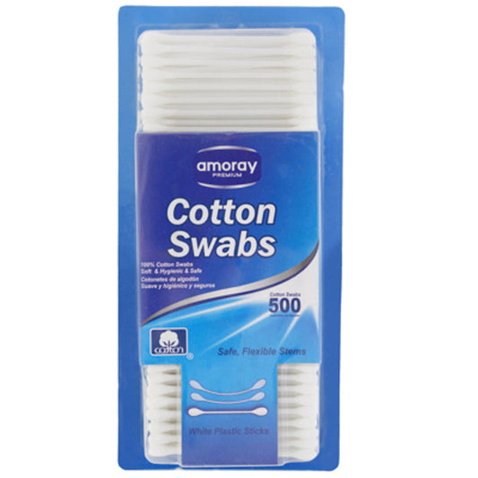 Amoray Cotton Swab 500ct; 48/cs