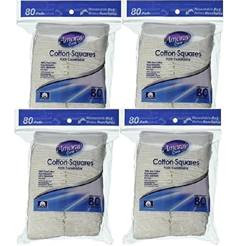 Amory Cotton Pad 80ct-Square 48/cs