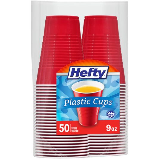 9oz Plastic Cups 20ct-Red 12/cs
