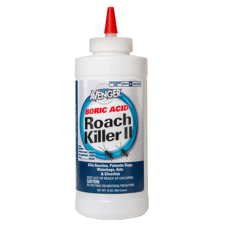 AVENGER Boric Acid Roach & Ant Killer-16oz; 12/cs