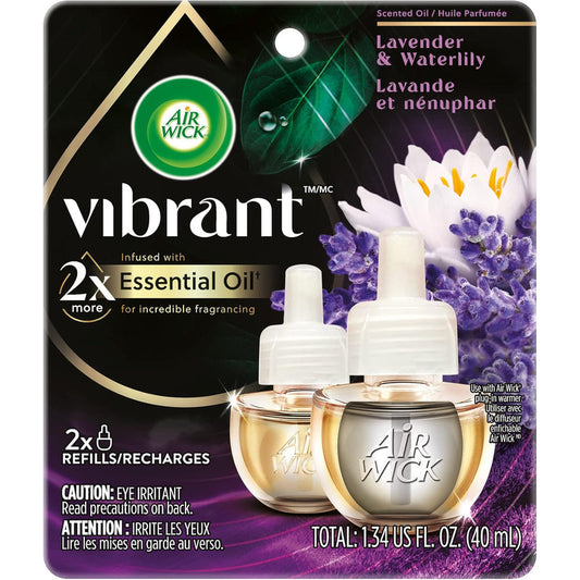 2ct Air Wick Refill 0.67oz-Vibrant lavender & Waterlily 6/cs