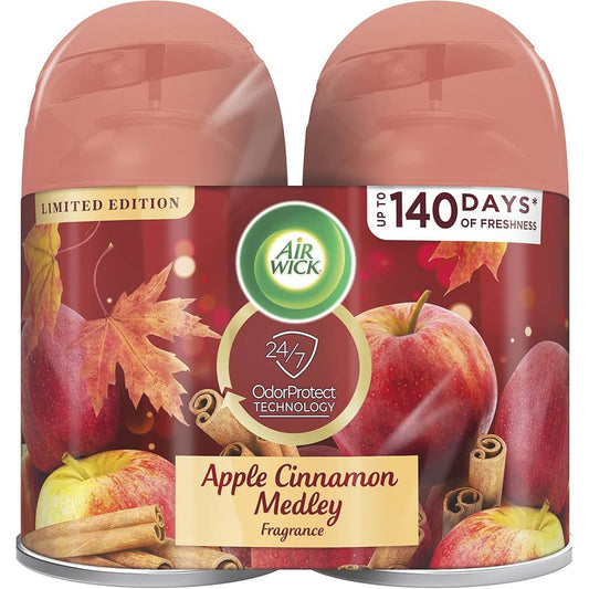 2ct Air Wick Refill 0.67oz-Apple Cinnamon Medley 6/cs