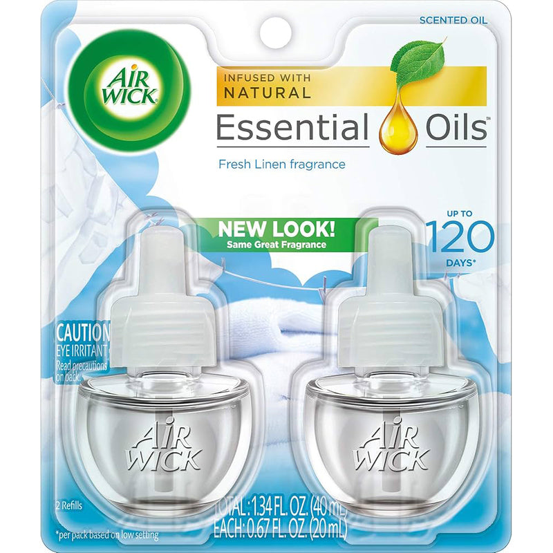 2ct Air Wick Refill 0.67oz- Cool Linen & White Lilac 6/cs