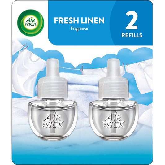 2ct Air Wick Refill 0.67oz-Crisp Linen 6/cs