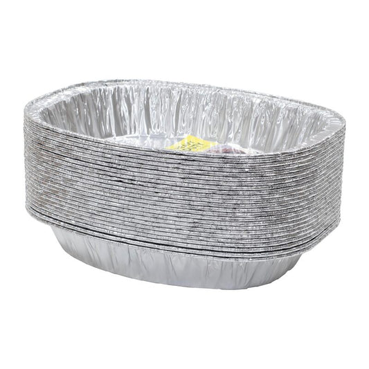 Aluminum Pan Oval Shape-Heavy Duty 50/cs