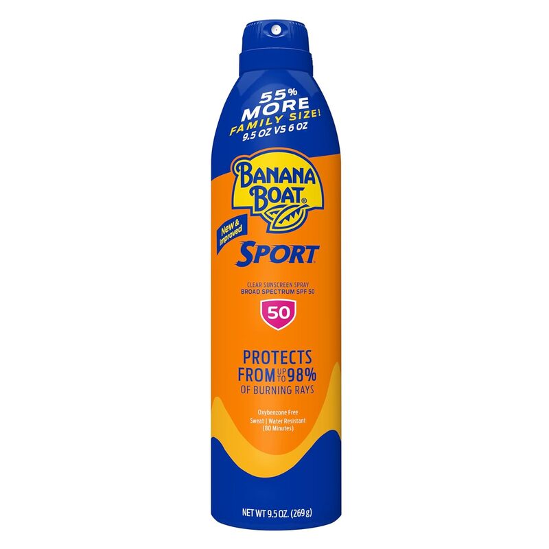 SPF50 Banana Boat Sport Sunscreen Spray 9.5oz Clinically Proven 3/12/cs
