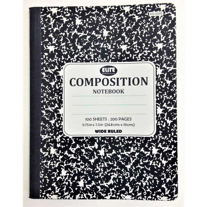 Composition Book Black 48/cs
