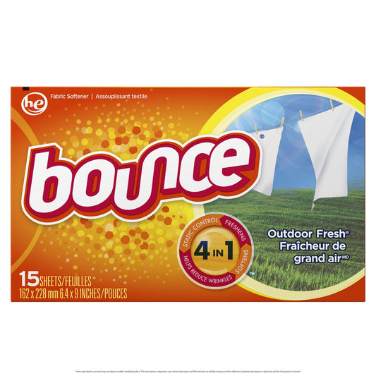 Bounce Dry Sheet 15ct-Outdoor Fresh 15/cs