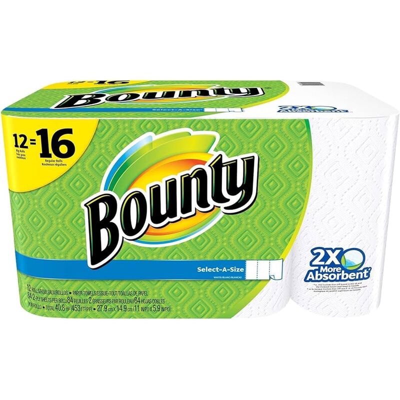 Bounty 82 Sheets -2-ply Paper Towel Select Size 12/BD