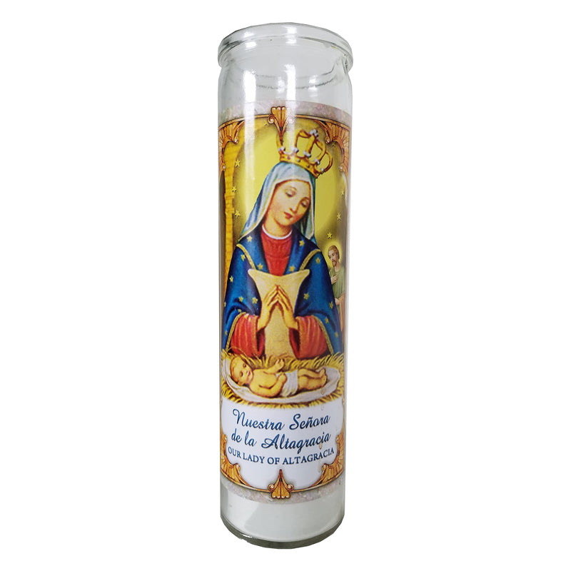 Candle Our Lady of Altagracia -White (12/cs**)