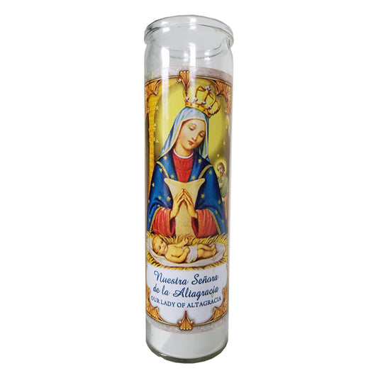 Candle Our Lady of Altagracia -White (12/cs**)
