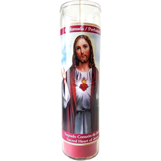 Wick&Wax Sagrado Corazon De Jesus Sacred Heart- Red (12/cs)