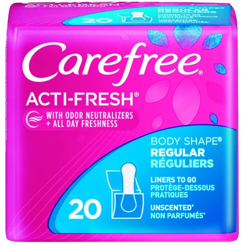 Carefree Pantiliners 20ct-UnScented 12/cs