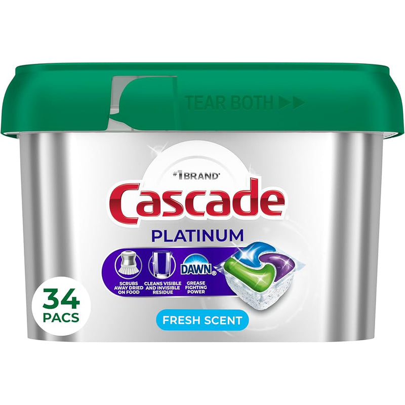 Cascade DishWasher Detergent 21ct- Platinum Fresh 5/cs