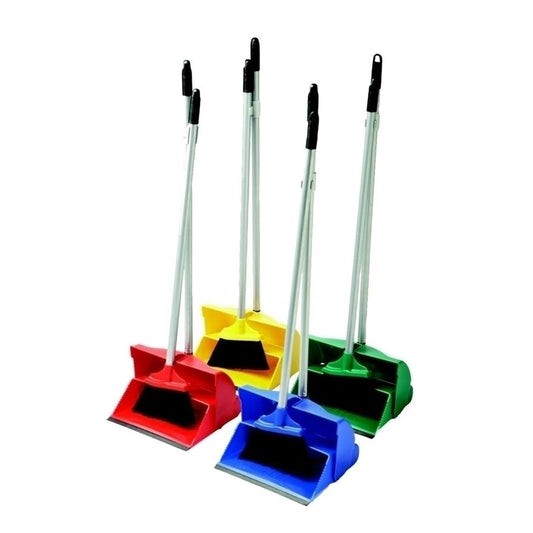 Clean House Plastic Dustpan W/24" Handle -Assorts 48/cs
