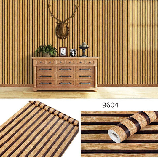 HomeStyle Self Adhesive Wall Paper (45cnX1.5yds)- Wood Design 48/cs