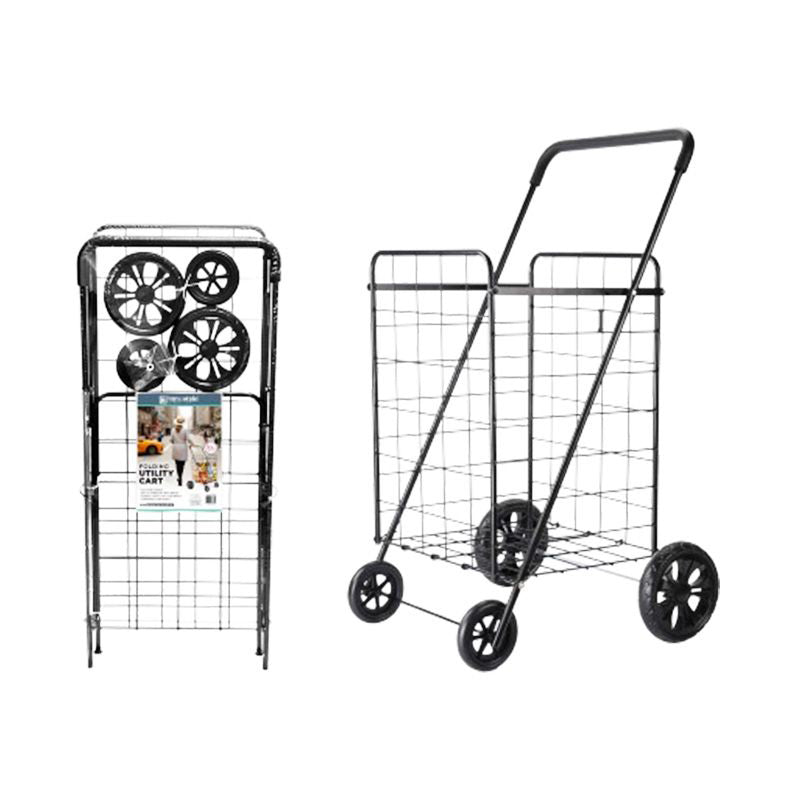 Home Style 37" Iron Shopping Rolling Cart 4/cs